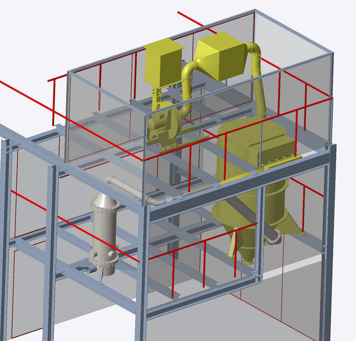 CAD-Modell einer Chemieanlage
